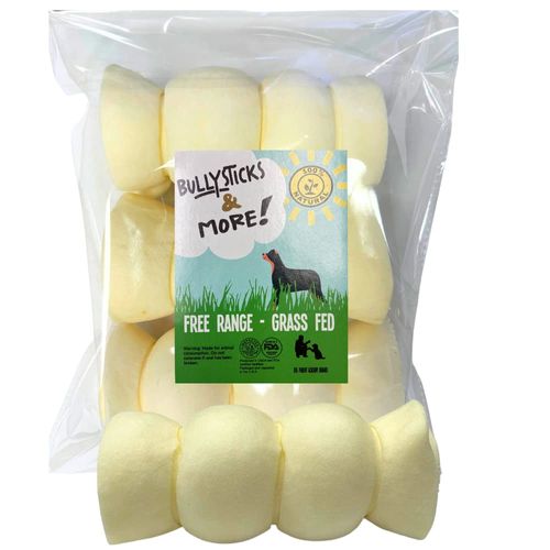 BULLYSTICKS & MORE 6 Inch Beef Cheek Rolls for Dogs (6" Extra Thick - 3 Count) - Beef Cheek Bones for Dogs - Dog Parents Choice - Premium No Hide Rolls