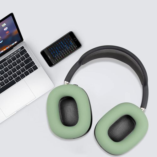 SOULWIT Silicone Ear Pads Cover Protector for AirPods Max Headphones Cushions, Sweatproof, Easily Washable, Rugged Durability - Green