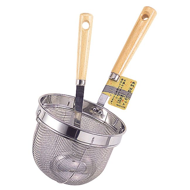 Pearl Metal C-1116 Wooden Handle All-Purpose Strainer Set (Includes Ladle) [Made in Japan]