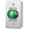 Push to Exit Button for Door Access Control Big Press Button Waterproof Stainless Steel Shell with Back Mounted Box NO/COM Output