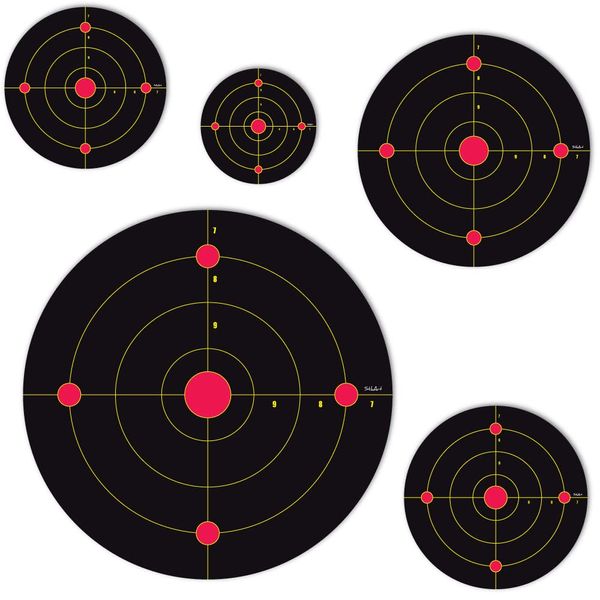 StikArt 5 Shooting Target Wall Decals for Indoor Practice with Nerf Guns & Foam Blasters (Range Style)