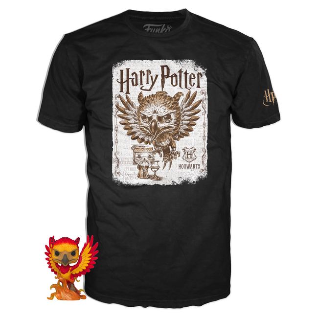 Funko Pop! & Tee: Harry Potter - Patronus DD - Large - (L) - T-Shirt - Kleidung mit Vinyl-Sammelfigur - Geschenkidee - Spielzeug und Kurzärmeliges Top Für Erwachsene Männer und Frauen