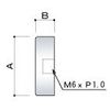 e-kanamono EPN-D15F Cosmetic Nut (Brass), Flat Type, Chrome