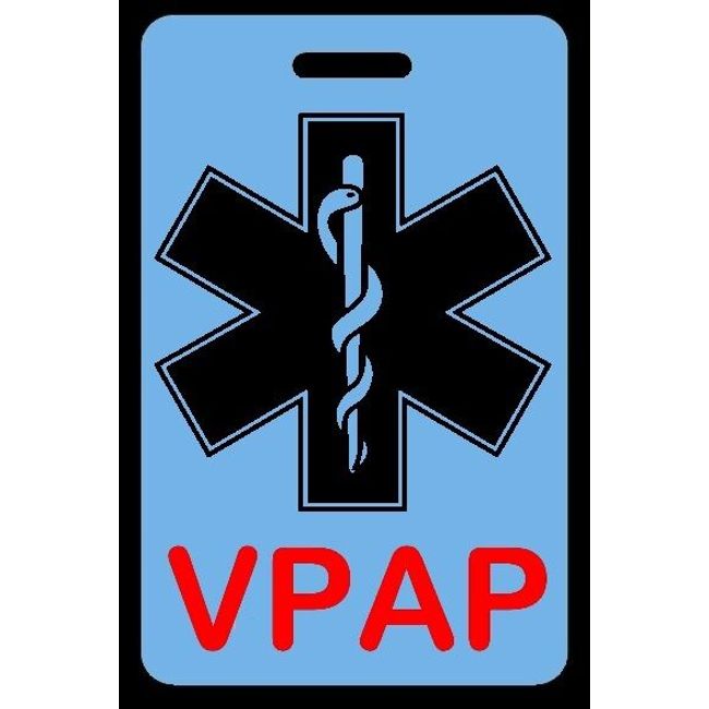 Sky Blue VPAP Bag Tag - Sleep Apnea