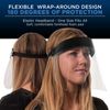 Salon World Safety 10 Black Face Shields Clear Protective Full Face Shields