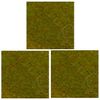 OrgMemory Model Grass Mat, (3pcs, 50x50cm), Model Railway Scenery for Model Scenery (Olive Green)