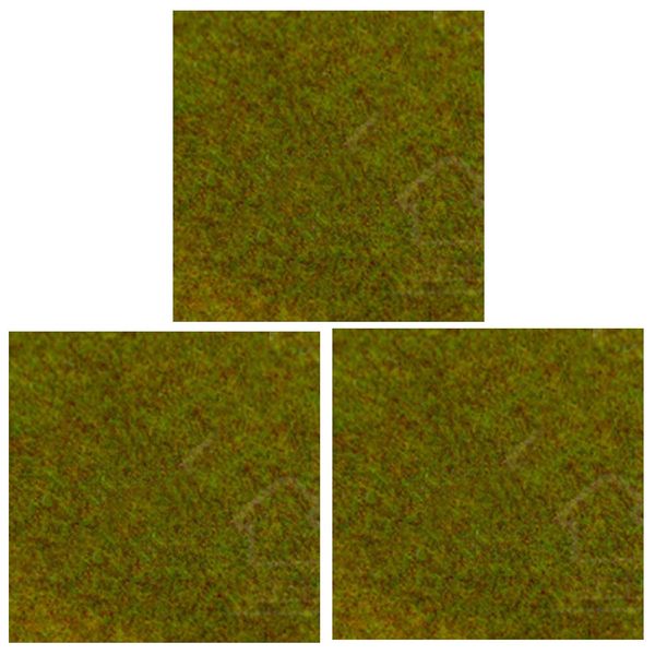 OrgMemory Model Grass Mat, (3pcs, 50x50cm), Model Railway Scenery for Model Scenery (Olive Green)