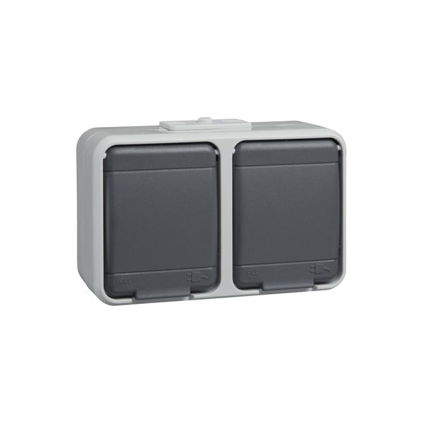 Schneider Electric 445409, 250 V, Basaltgrau, 1x Steckdose 2fach