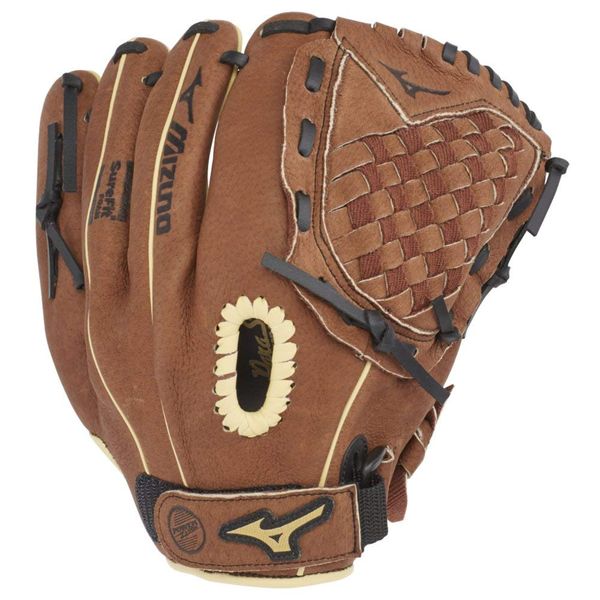 Mizuno GPP1100Y3 Prospect Series PowerClose Baseball Gloves, 11", Left Hand, Brown Tartan Flex Web