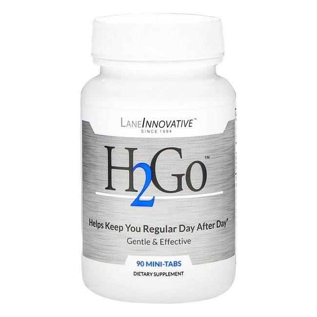 Lane Labs - H2Go, Helps Relieve Constipation and Irregularity, Gentle and Effective, Natural Mineral Supplement, Supports Colon and Digestive Health, No Artificial Irritation (90 Mini-tabs)