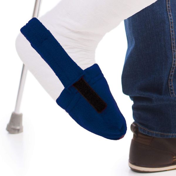 LimbO Toe Cozy for Leg Casts (Blue, Shoe Size 8-14)