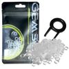 Gemswit (Cherry MX) Switch Compatible, Silent & Keystroke Adjustment, O-Ring (Clear/Clear)