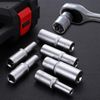 sourcing map 2pcs E-Torx Socket 1/2" Drive E12 External Torx Deep Socket CR-V 6 Point Spline Socket External Torque Star Female Bit Socket for Auto Repairs Home Maintenance DIY Hand-Making