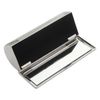 Personalised Metal Lipstick Case with Mirror, Silver, Engraved Design