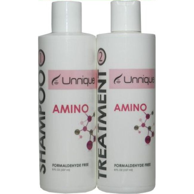 UNNIQUE KERATIN AMINO TREATMENT MENT KIT (1)SHAMPOO 16oz (1)KERATIN 16oz