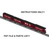 Custom Brick Building 7 Train Model Instructions - Station, engine, signal tower