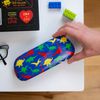 LAGO TERRA Dinosaur Print Hard Shell Glasses Case - Blue