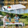 Folding Fish Cleaning Table with Sink and Spray Nozzle Heavy Duty Camping Table