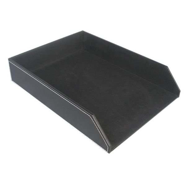 KINGFOM™ A4 Leder Briefablage (schwarz)