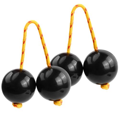 2 Pairs Kashaka Aslatua for Children Adults African Shaker Aslatuas Instrument Rhythmic Ball Hand Percussion for Weddings Parties Music Lessons