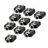 Sourcingmap 10 Pcs 3 Terminal PCB Mount Female 3.5mm Stereo Jack Socket Connector