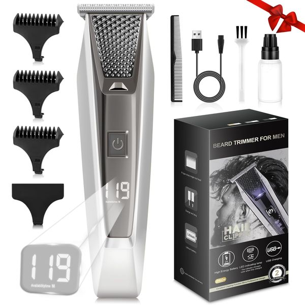 Messi10 Hair Clippers for Men Professional, Cordless Beard Trimmer for Men, LED Display Rechargeable Hair Clippers Trimmer for Men Grooming Kit, Electric Hair Clippers for Barbers Haircut