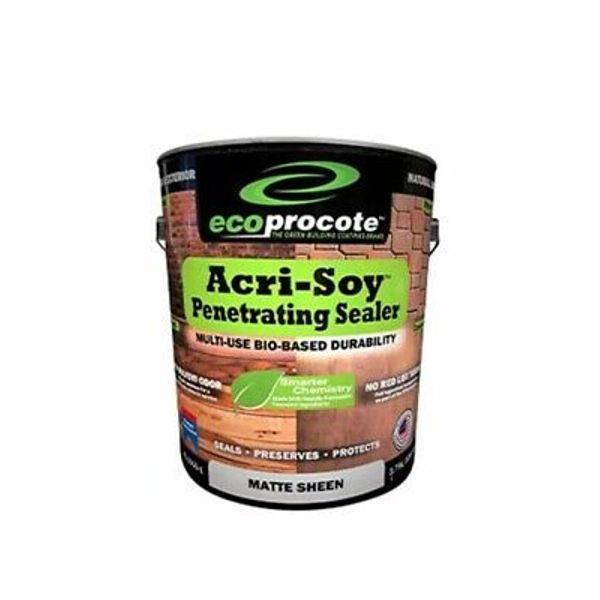 EcoProCote Acri-Soy Wood Floor, Sidewalk, and Concrete Sealer, 1 Gallon, Matte