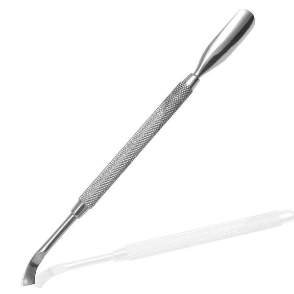 Cuticle pusher, nail tool, set of 1, for double-sided cuticle treatment, cuticle care, and cuticle removal, 13cm long, stainless steel, durable, rust-resistant, and non-slip