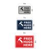 Classic Framed Free Hugs Here Sign (Ivory/Dark Brown) - Large
