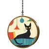 Gotham Decor Hardwood Atomic Mid Century Den Cat Ceiling Fan Pull