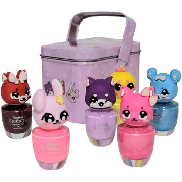 Twomini Friends Water-Based Nail Polish Tin Case Set