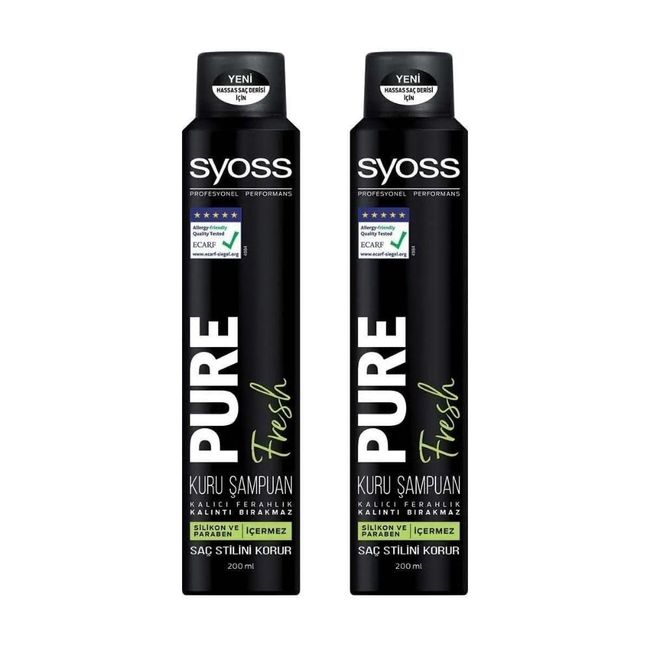 Syoss Pure Fresh Kuru Şampuan X 2 Adet