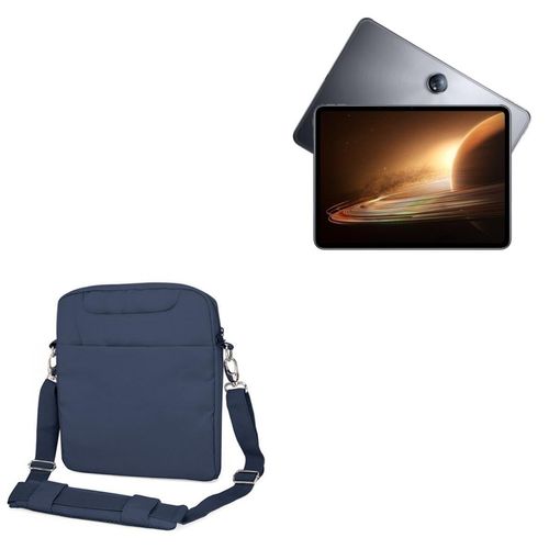 BoxWave Case Compatible with Oppo Pad 2 - Encompass Urban Bag, Over Shoulder Messenger Straps Handle Bag Pockets - Navy