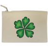 'Irish Shamrock' Canvas Clutch Bag/Accessory Case (CL00035955)