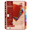 Exacompta - Ref 3908E - PP Document Dividers - Suitable for Use With A4 Documents, Made from Polypropylene, Pre-Punched & Pre-Printed - 8 Part Dividers - Multicoloured