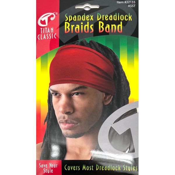 Titan Spandex Dreadlock Braids Band, Headband for Men 1pc BROWN COLOR