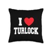 I Love Turlock Throw Pillow
