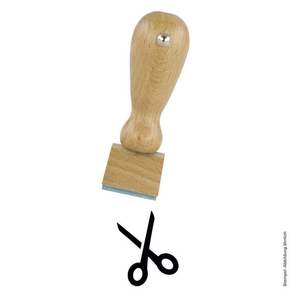 Holzstempel Schere für Bonuskarten/Treuekarten/Pass Pässe Bonuskarten Friseur Barber Shop Frisör Harschneider Barbier Friseure Hairstyling Haarstudios