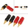 4 Pcs Banana Socket Test Probe Audio Speaker Terminal Binding Post Banana Plug Jack Socket Adapter Connector 4mm Panel Mount Black and Red
