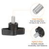 sourcing map 10pcs Wing Knobs M6 x 12mm Male Thread Plastic Tee Stud Knobs T Threaded Handles Hand Clamping Tightening Thumb Screws Thumbscrew, Black