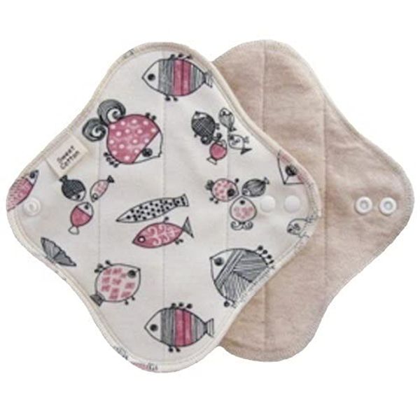 Organic Cotton Cloth Napkins D Series Liner: Fish