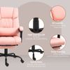 High Back Vibration Massage Office Chair with 6 Vibration Points, Pink