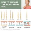 Isshah Bamboo Interdental Brushes, Between Teeth Cleaner Deep Clean Brush, 40 Count, Size 2, Small Gaps