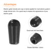 MECCANIXITY 4Pcs LP Guitar 3 Way Pickup Switch Tip Thread M3.5 Plastic Toggle Switch Knobs Cap for LP Electric Guitar, Black