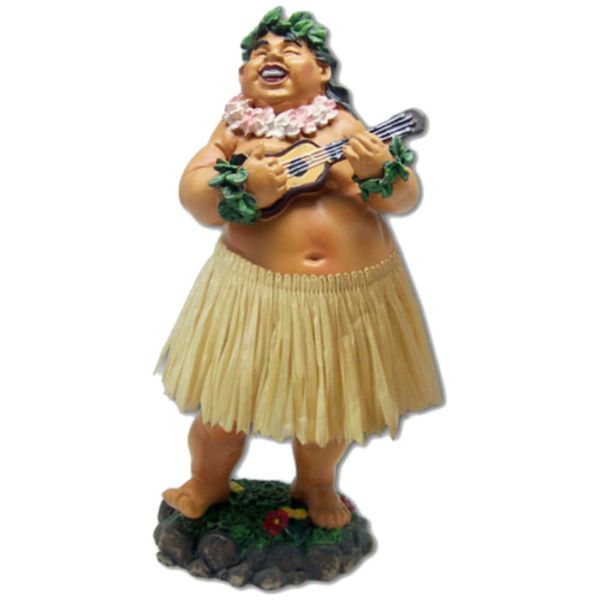 KC Hawaii Leilani Dashboard Hula Doll Local Boy with Ukulele 7 inches