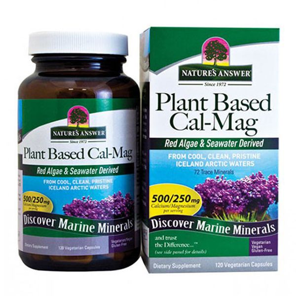 Plant Based Cal-Mag 120 Caps By Nature's Answer