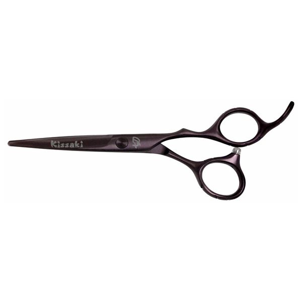 Kissaki Hair Scissors 5.5 inches Futasuji Black Cherry Satin Finished Hair Cutting Shears Hairdressing Scissors