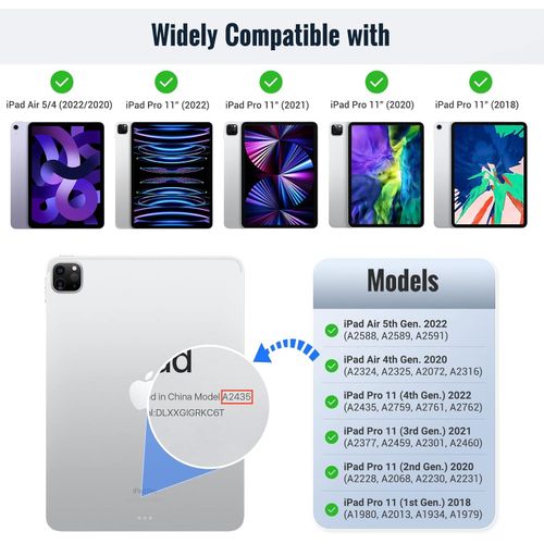 MoKo 2 Pack Paper Screen Protector for iPad Air 5th/4th Generation (2022/2020) / iPad Pro 11 Inch (2022/2021/2020/2018), Write and Draw Like on Paper Anti-Glare Matte, Compatible with Apple Pencil