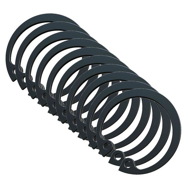 16mm Seegerring, interne Sicherungsrin C-Clips, Hochbelastbare Sicherungsringe Sprengring aus Kohlenstoffstahl mit schwarzer Phosphatierung, DIN 472-Rotorclip-Halterung mit Grifflöchern (10er-Pack)