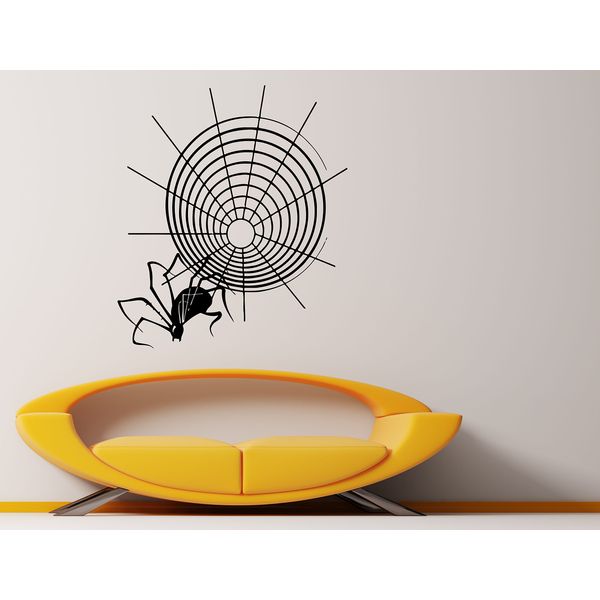 Spider Web Wall Vinyl Decal Cobweb Sticker Scary Home Decor (15spw)